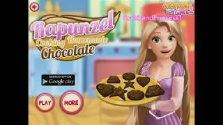 Making And Cooking Chocolate Cake Brownies Recipes With Rapunzel In Games