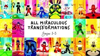 MIRACULOUS | 💫 ALL ROBLOX  TRANSFORMATIONS - Season 1 to 5 🐞 | MIRACULOUS ROBLOX