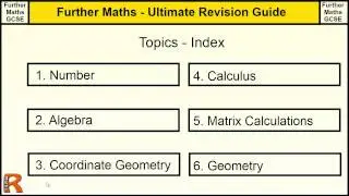 Ultimate revision guide for Further maths GCSE Index of Indexs