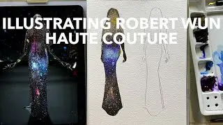 How to Illustrate a Galaxy Print (Robert Wun Couture): Stump Zoe Pt. 2