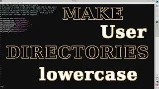 Make user directories lowercase in home folder