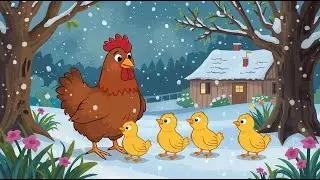 Little Red Hen’s Winter Adventure  in urdu and hindi | Cute Story for Children   | Kids Moral Story
