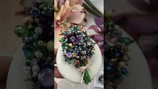 #брошьбукет #избисера и кристаллов #своимируками