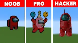 NOOB VS PRO VS HACKER 💠Among us💠 💥Minecraft Pixel Art💥