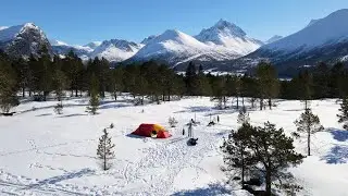 Camping Life Norway: Ultimate Spring Adventure | Camping and Skiing with Dogs in Isfjorden