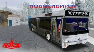 Omsi 2 МАЗ 103.465 штурмую очередной маршрут на карте Новосибирск