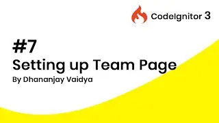 #7 Setting up Team page