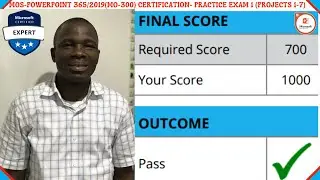 MOS PowerPoint  365 &  2019(MO - 300) Practice Exam 1.