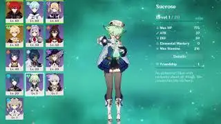 Genshin Impact - Version 1.0 Sucrose Idle Animation