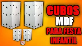 Festa Infantil Cubos para Festa Infantil MDF: MONTAGEM COMPLETA