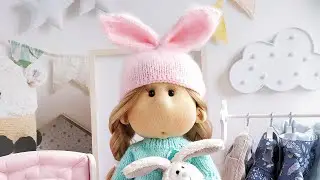 Мастер класс Шапочка зайка для куклы урок 1