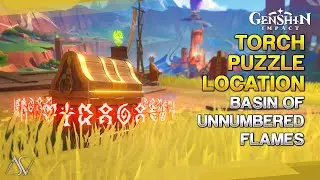 Torch Puzzle Location (Precious Chest) - Basin of Unnumbered Flames | Genshin Impact