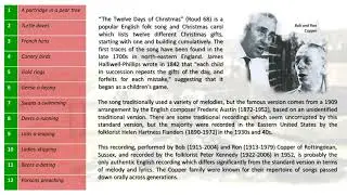 The Twelve Days of Christmas -  The Copper Family (Bob and Ron), 1952 [Traditional English Carol]