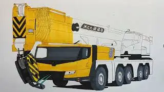Drawing XCMG wheeled cranes, Happy Valentine Day!