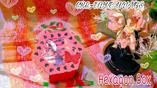 HEXAGON EXPLOSION BOX💕,!!!!   BY:-CREATIVE WINGS 🦋