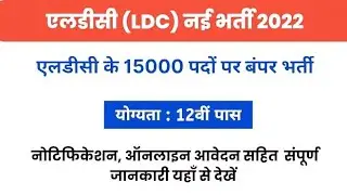 RSMSSB LDC VACANCY 2022/RSMSSB LDC SYLLUBUS/RSMSSB LDC VACANCY 