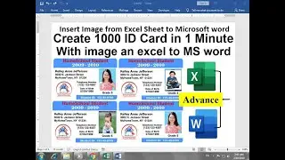 insert image using mail merge from from excel to word document