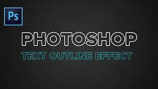 How To Create Text Outline Effect In PhotoShop | Text Outline Effect | Urdu