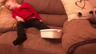 Alfie‘s leg in popcorn