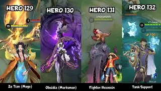 4 NEW HERO MLBB -  ZETIAN MAGE, HERO 130 OBSIDIA, 131 FIGHTER/ASSASSIN, HERO 132 TANK MOBILE LEGENDS