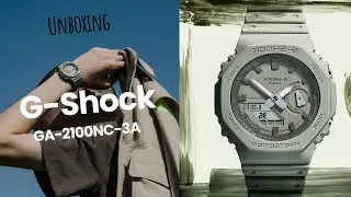 G-Shock Unisex GA-2100NC-3A Green Unboxing
