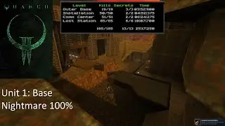 Quake II Enhanced. Nightmare 100% Unit 1 Walkthrough with commentary