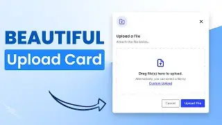 Responsive Upload Card Design using HTML CSS