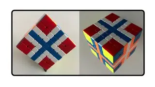 How to Make Norway Flag 🇳🇴 and Cross Pattern on the Rubik's Cube