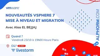 Vmware Vsphere 7 - La mise à niveau et migration [Webinar]