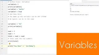 Variables (Python #2)