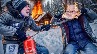 THE CRAZY FARMER'S MASK MELTED INTO HIS FACE. THE MASKED PSYCHO MADE A MISTAKE