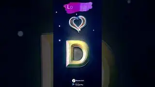 D Name Art Alphabet | I Love You D | D Letter Status | #shorts