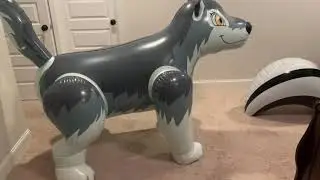 Inflatable pvc wolf suit test