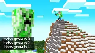 MOBS Get BIGGER And BIGGER Over TIME! (Minecraft)