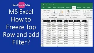 How to Freeze Rows and add Filter in MS Excel #excelbasics #freezepanes #excel