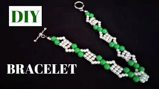 How to make a bracelet . Bracelet making tutorial.  Easy beading pattern. DIY  bracelet very easy