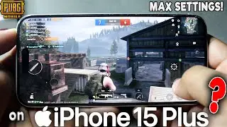 PUBG MOBILE Game test on iPhone 15 PLUS? | MAX SETTINGS PERFORMANCE!!! 😱️‍🔥