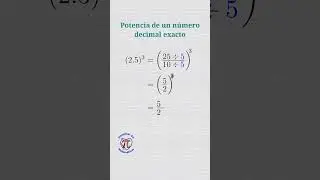 Potencia de un número decimal exacto.