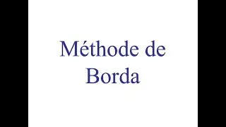 Méthode de Borda