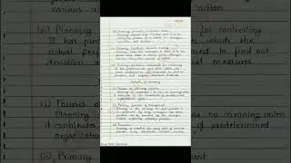 Class 12 Business studies | Planning handwritten notes | NCERT | CBSE | COMMERCE | #shorts #notes
