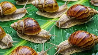 SLIME & GRIT: Snail's EPIC Journey Across Sharp Rocks (ASMR Macro Close Up)