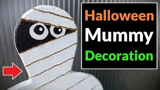 How to Make a Halloween Mummy Decoration from Scrap Wood (DIY Craft Project)