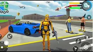 Amazing Police Rope Hero Games Part-1 | Rescue City Rope Hero Android GamePlay | By Game Crazy
