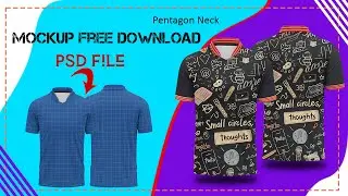 Pentagon Neck jersey mockup design