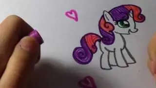 Как нарисовать пони Свити Бель
