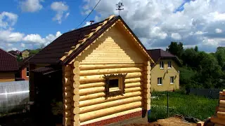 BATHHOUSE 4.5x5.5 made of logs # p. Konstantinovka