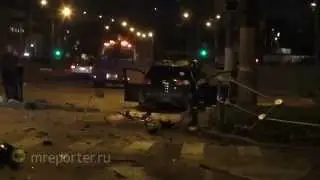 Фольксваген попал в серьёзное ДТП на скорости 160 км в час в Москве