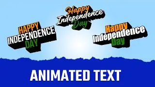 Beautiful Modern Happy Independence Day Animated Text Video | Green Screen | No Copyright