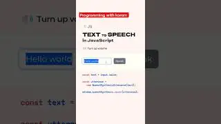 Text to speech Using JavaScript 