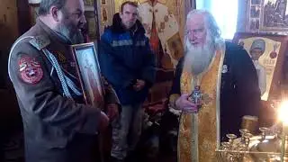 Награждение схиигумена Митрофана (Лаврентьева) орденским знаком «Император Николай II»